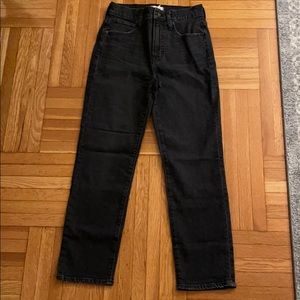 Madewell Perfect Vintage Crop Jean in Black Wash
